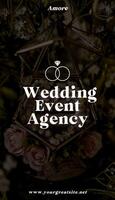wedding organizer business card vertical template