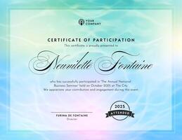 Modern Certificate of Participation template