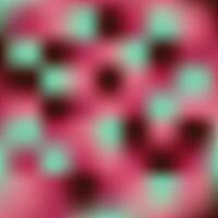 A pink and green square pattern on a black background vector
