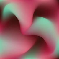A pink and green swirl background with a curved shape vector