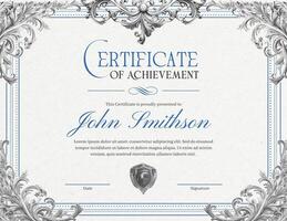 Victorian Theme Certificate of Achievement template