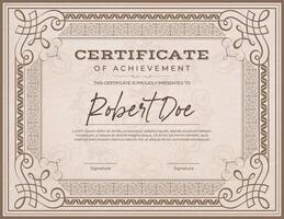 Certificate of Achievement Template in Victorian Theme