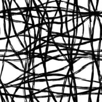 Aesthetic Contemporary printable seamless pattern with abstract line, dot, shape brush stroke in black and white colors. Boho background in minimalist style Illustration for wallpaper fabric vector