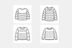 Four different sweaters in different styles, vector