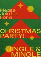Minimalist Christmas Party Jingle and Mingle Invitation Greeting Card template