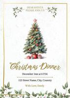 Christmas Dinner Invitation template