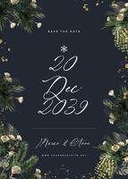 winter party invitation design template ideas