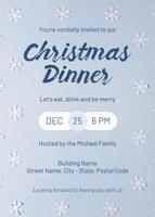 Christmas Dinner Invitation template