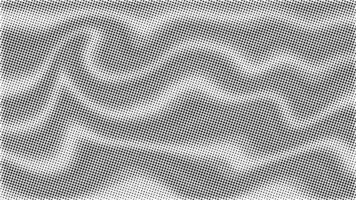 Wavy round grains pattern background. Black noise dots waved surface. Sand grain effect. Curve dots grunge banner. Abstract noise dotwork pattern. Dotted ripple . vector