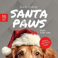 Minimalist Santa Paws Event Instagram Post template