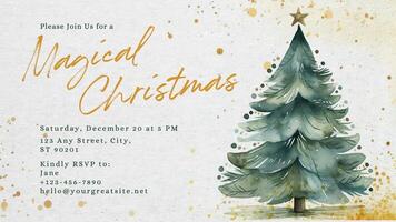 Magical Christmas Party Invitation for Twitter Post template