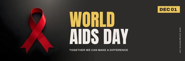 twitter header for world aids day  template