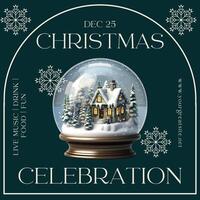 christmas party social media invitation post template