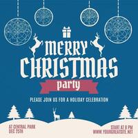 Christmas post social media for invitation  template