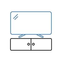 televisión concepto línea icono. sencillo elemento ilustración. televisión concepto contorno símbolo diseño. vector