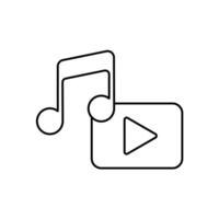 music concept line icon. Simple element illustration. music concept outline symbol design. vector