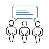 collective concept line icon. Simple element illustration. collective concept outline symbol design. vector