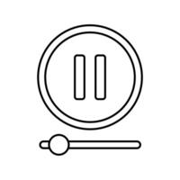 pause concept line icon. Simple element illustration. pause concept outline symbol design. vector