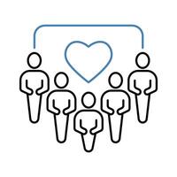 relationship concept line icon. Simple element illustration. relationship concept outline symbol design. vector