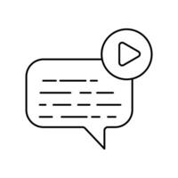 subtitles concept line icon. Simple element illustration. subtitles concept outline symbol design. vector