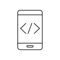 application concept line icon. Simple element illustration. application concept outline symbol design. vector