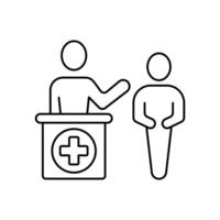 consultation concept line icon. Simple element illustration. consultation concept outline symbol design. vector