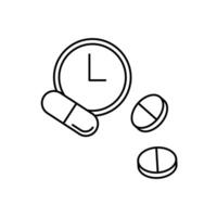 dose concept line icon. Simple element illustration. dose concept outline symbol design. vector