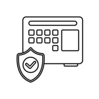 safe concept line icon. Simple element illustration. safe concept outline symbol design. vector