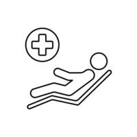 patient concept line icon. Simple element illustration. patient concept outline symbol design. vector