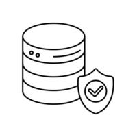 data protection concept line icon. Simple element illustration. data protection concept outline symbol design. vector