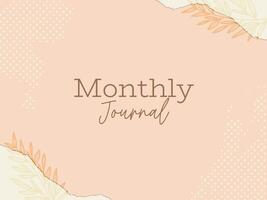 Monthly Journal template