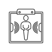 detector concept line icon. Simple element illustration. detector concept outline symbol design. vector