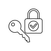 access concept line icon. Simple element illustration. access concept outline symbol design. vector