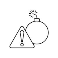 risk concept line icon. Simple element illustration. risk concept outline symbol design. vector