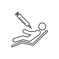 injection concept line icon. Simple element illustration. injection concept outline symbol design. vector