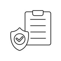 security policies concept line icon. Simple element illustration. security policies concept outline symbol design. vector