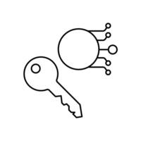 encryption concept line icon. Simple element illustration. encryption concept outline symbol design. vector