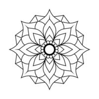 Detailed Mandala Design for Relaxing Coloring Book Page vector