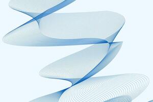 Abstract Blue Flowing Wave Lines Design vector