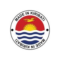 MADE IN Kiribati circle stamp with flag vector