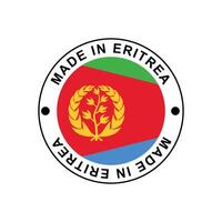 MADE IN Eritrea circle stamp with flag vector