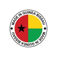 MADE IN Guinea Bissau circle stamp with flag vector