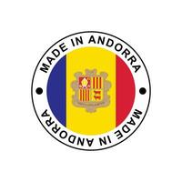 MADE IN Andorra circle stamp with flag vector