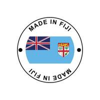 MADE IN Fiji circle stamp with flag vector
