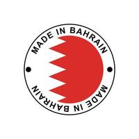 MADE IN Bahrain circle stamp with flag vector
