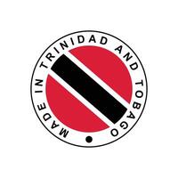 MADE IN Trindad and Tobago circle stamp with flag vector
