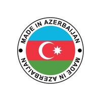 MADE IN Azerbaijan circle stamp with flag vector