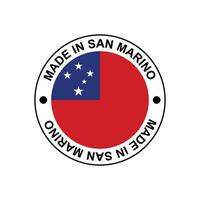 MADE IN KUWAIT circle stamp with flag vector