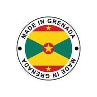 MADE IN Grenada circle stamp with flag vector