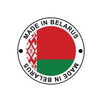 MADE IN Belarus circle stamp with flag vector